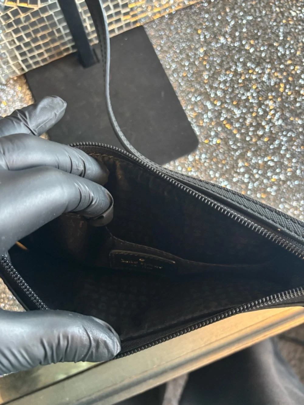 ⭐️Kate Spade Black Glitter‎ Crossbody Bag